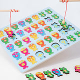 Maxbell Magnetic Alphabet Numbers Fishing Game Color Cognitive for Kids Holiday Gift