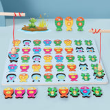 Maxbell Magnetic Alphabet Numbers Fishing Game Color Cognitive for Kids Holiday Gift