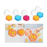 Maxbell Puzzle Beads Logical Toy Portable Party Brain Teaser for Kids Children Teens orange