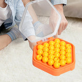 Maxbell Puzzle Beads Logical Toy Portable Party Brain Teaser for Kids Children Teens orange