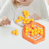 Maxbell Puzzle Beads Logical Toy Portable Party Brain Teaser for Kids Children Teens orange