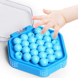 Maxbell Puzzle Beads Logical Toy Portable Party Brain Teaser for Kids Children Teens blue