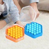 Maxbell Puzzle Beads Logical Toy Portable Party Brain Teaser for Kids Children Teens yellow and blue