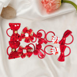 Maxbell 10Pcs Cartoon Girls Hair Ties Cute Soft Rubber Bands for Kids Girls Children Style A