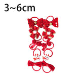 Maxbell 10Pcs Cartoon Girls Hair Ties Cute Soft Rubber Bands for Kids Girls Children Style A