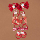 Maxbell 10Pcs Cartoon Girls Hair Ties Cute Soft Rubber Bands for Kids Girls Children Style B