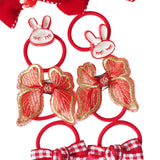 Maxbell 10Pcs Cartoon Girls Hair Ties Cute Soft Rubber Bands for Kids Girls Children Style B