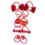 Maxbell 10Pcs Cartoon Girls Hair Ties Cute Soft Rubber Bands for Kids Girls Children Style C
