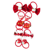 Maxbell 10Pcs Cartoon Girls Hair Ties Cute Soft Rubber Bands for Kids Girls Children Style C