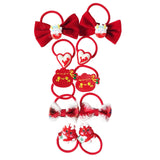 Maxbell 10Pcs Cartoon Girls Hair Ties Cute Soft Rubber Bands for Kids Girls Children Style C