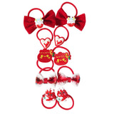 Maxbell 10Pcs Cartoon Girls Hair Ties Cute Soft Rubber Bands for Kids Girls Children Style C