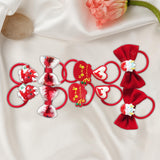 Maxbell 10Pcs Cartoon Girls Hair Ties Cute Soft Rubber Bands for Kids Girls Children Style C