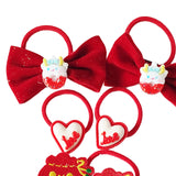 Maxbell 10Pcs Cartoon Girls Hair Ties Cute Soft Rubber Bands for Kids Girls Children Style C