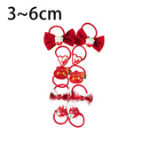 Maxbell 10Pcs Cartoon Girls Hair Ties Cute Soft Rubber Bands for Kids Girls Children Style C