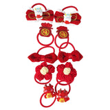 Maxbell 10Pcs Cartoon Girls Hair Ties Cute Soft Rubber Bands for Kids Girls Children Style D