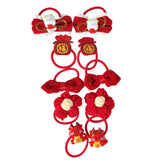 Maxbell 10Pcs Cartoon Girls Hair Ties Cute Soft Rubber Bands for Kids Girls Children Style D