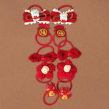 Maxbell 10Pcs Cartoon Girls Hair Ties Cute Soft Rubber Bands for Kids Girls Children Style D