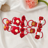 Maxbell 10Pcs Cartoon Girls Hair Ties Cute Soft Rubber Bands for Kids Girls Children Style D