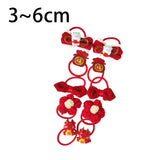 Maxbell 10Pcs Cartoon Girls Hair Ties Cute Soft Rubber Bands for Kids Girls Children Style D