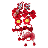 Maxbell 10Pcs Cartoon Girls Hair Ties Cute Soft Rubber Bands for Kids Girls Children Style E