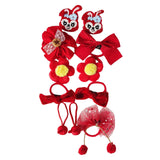 Maxbell 10Pcs Cartoon Girls Hair Ties Cute Soft Rubber Bands for Kids Girls Children Style E