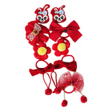 Maxbell 10Pcs Cartoon Girls Hair Ties Cute Soft Rubber Bands for Kids Girls Children Style E