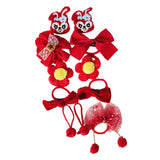 Maxbell 10Pcs Cartoon Girls Hair Ties Cute Soft Rubber Bands for Kids Girls Children Style E