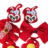 Maxbell 10Pcs Cartoon Girls Hair Ties Cute Soft Rubber Bands for Kids Girls Children Style E