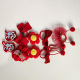 Maxbell 10Pcs Cartoon Girls Hair Ties Cute Soft Rubber Bands for Kids Girls Children Style E