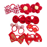 Maxbell 10Pcs Cartoon Girls Hair Ties Cute Soft Rubber Bands for Kids Girls Children Style F