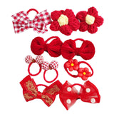 Maxbell 10Pcs Cartoon Girls Hair Ties Cute Soft Rubber Bands for Kids Girls Children Style F