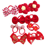 Maxbell 10Pcs Cartoon Girls Hair Ties Cute Soft Rubber Bands for Kids Girls Children Style F