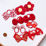 Maxbell 10Pcs Cartoon Girls Hair Ties Cute Soft Rubber Bands for Kids Girls Children Style F