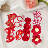 Maxbell 10Pcs Cartoon Girls Hair Ties Cute Soft Rubber Bands for Kids Girls Children Style F