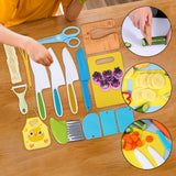 Maxbell 20 Pieces Kids Montessori Kitchen Tools for Real Cooking for Gifts Kids Boys