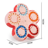 Maxbell Bean Rotating Cube Toy Novelty Puzzle for New Year Gift Party Favor Birthday Pink