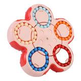 Maxbell Bean Rotating Cube Toy Novelty Puzzle for New Year Gift Party Favor Birthday Pink