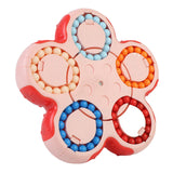 Maxbell Bean Rotating Cube Toy Novelty Puzzle for New Year Gift Party Favor Birthday Pink