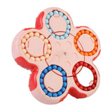 Maxbell Bean Rotating Cube Toy Novelty Puzzle for New Year Gift Party Favor Birthday Pink