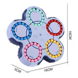 Maxbell Bean Rotating Cube Toy Novelty Puzzle for New Year Gift Party Favor Birthday Blue