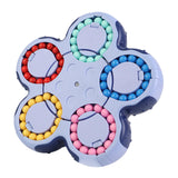 Maxbell Bean Rotating Cube Toy Novelty Puzzle for New Year Gift Party Favor Birthday Blue