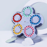 Maxbell Bean Rotating Cube Toy Novelty Puzzle for New Year Gift Party Favor Birthday Blue