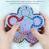 Maxbell Bean Rotating Cube Toy Novelty Puzzle for New Year Gift Party Favor Birthday Blue