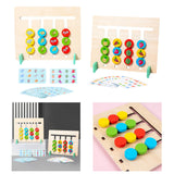 Maxbell Color Matching Slide Puzzle Wooden Toys Children Montessori Toys Travel Toys Fruit