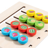 Maxbell Color Matching Slide Puzzle Wooden Toys Children Montessori Toys Travel Toys Fruit