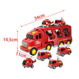 Maxbell Fire Truck Toy Friction Power Vehicles for Party Favors Easter Birthday Gift Red