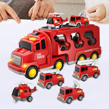 Maxbell Fire Truck Toy Friction Power Vehicles for Party Favors Easter Birthday Gift Red