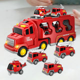 Maxbell Fire Truck Toy Friction Power Vehicles for Party Favors Easter Birthday Gift Red