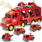Maxbell Fire Truck Toy Friction Power Vehicles for Party Favors Easter Birthday Gift Red