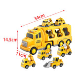Maxbell Fire Truck Toy Friction Power Vehicles for Party Favors Easter Birthday Gift Yellow